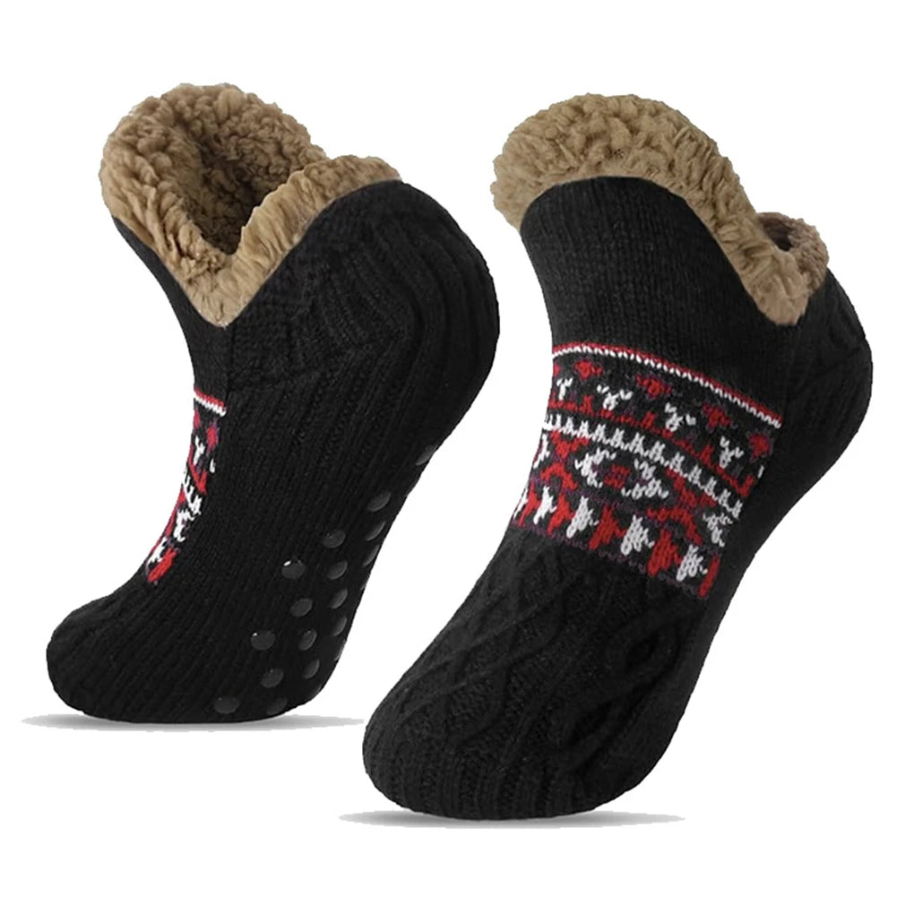 Thickened Floor Socks Women Men Home Slippers Socks Non Slip Knitted Carpet Sock Winter Thermal Sleeping Socks Christmas Gifts