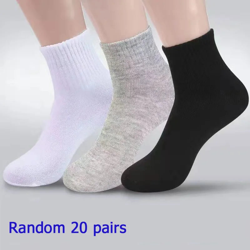 3/5/8/20 pairs of men's and women's Christmas socks, autumn and winter coral fleece casual warm mid tube socks, fashionable