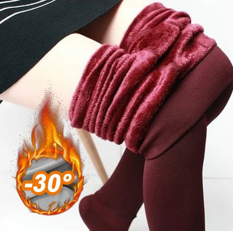 Winter Warm Tights Women's Warm Pants Polar Pants Socks Lined Pants Velvet Tight Effect High Waist Tights