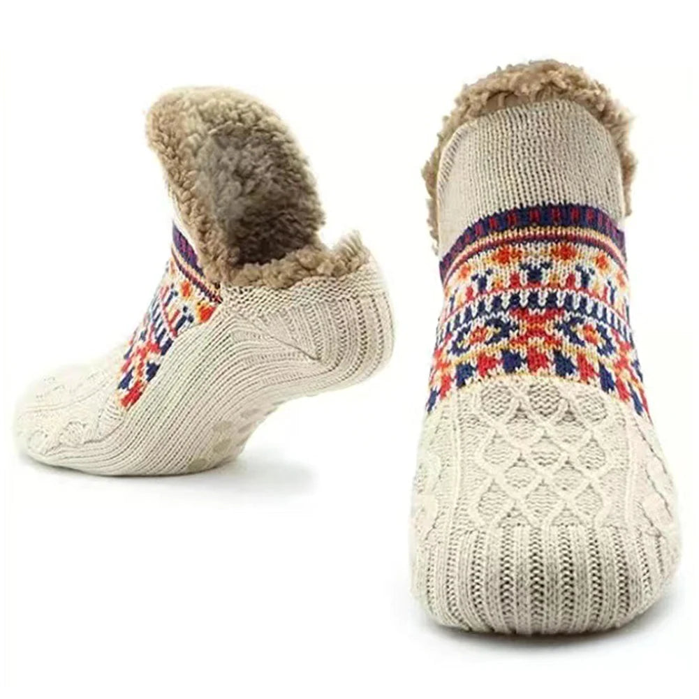 Thickened Floor Socks Women Men Home Slippers Socks Non Slip Knitted Carpet Sock Winter Thermal Sleeping Socks Christmas Gifts