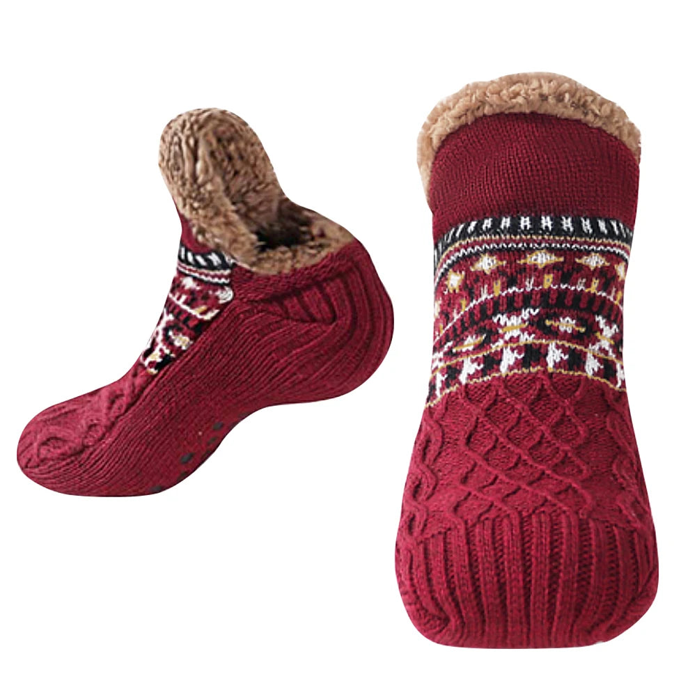 Thickened Floor Socks Women Men Home Slippers Socks Non Slip Knitted Carpet Sock Winter Thermal Sleeping Socks Christmas Gifts