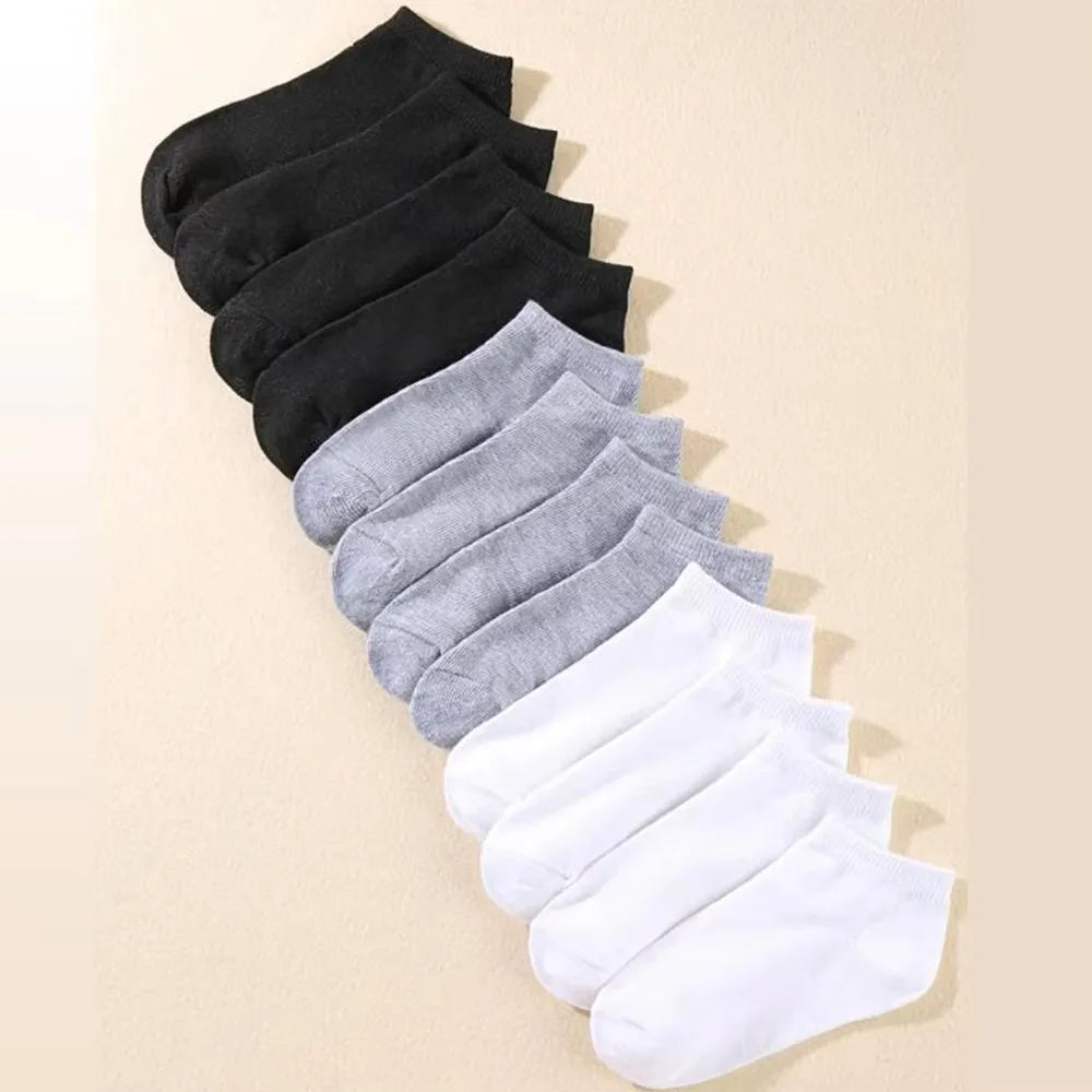 10/20/30/40/50 Pairs Of Breathable Deodorant Men's Low Cut Ankle Socks - Sweat Wicking And Comfortable Summer Wear