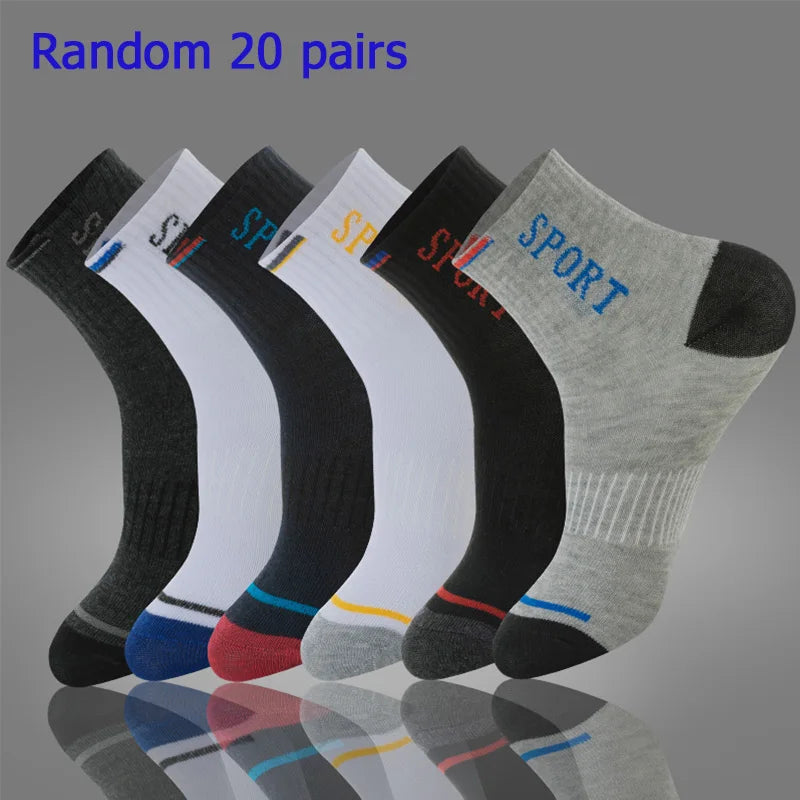 3/5/8/20 pairs of men's and women's Christmas socks, autumn and winter coral fleece casual warm mid tube socks, fashionable