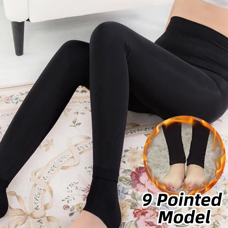 Winter Warm Tights Women's Warm Pants Polar Pants Socks Lined Pants Velvet Tight Effect High Waist Tights