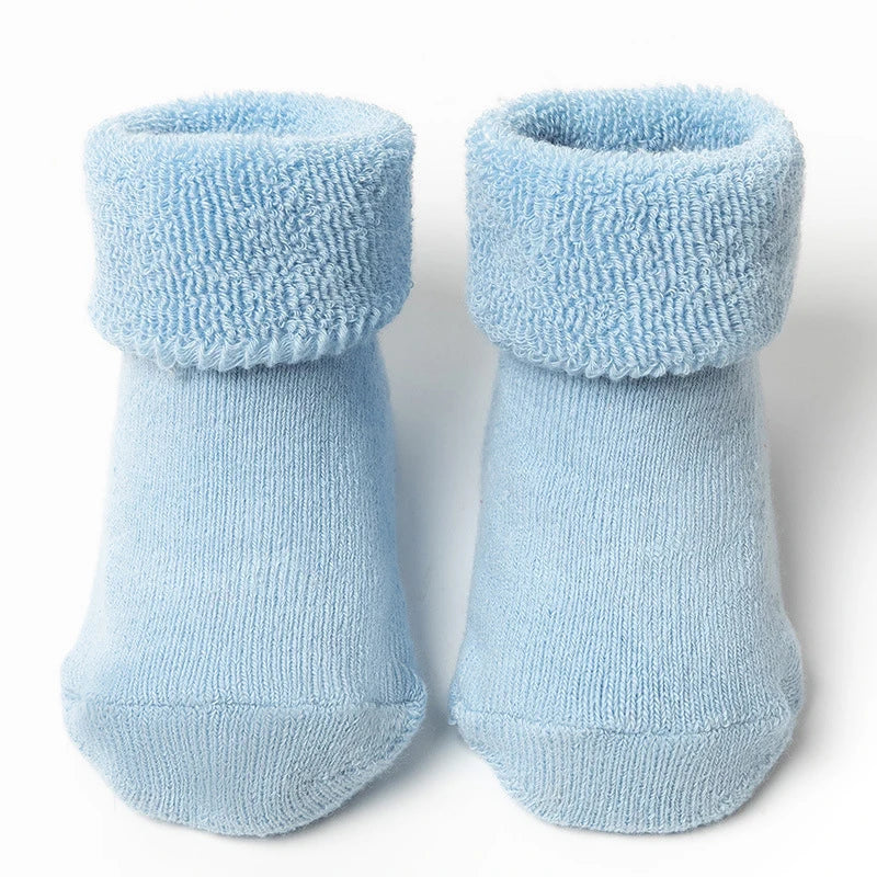 Winter Baby Socks Newborn Floor Socks Plus Cotton Loop Thickening Kids Warm Non-slip Socks for Children Toddler Girls Boys 0-3Y