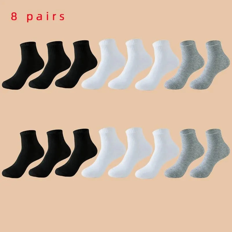 3/5/8/20 pairs of men's and women's Christmas socks, autumn and winter coral fleece casual warm mid tube socks, fashionable