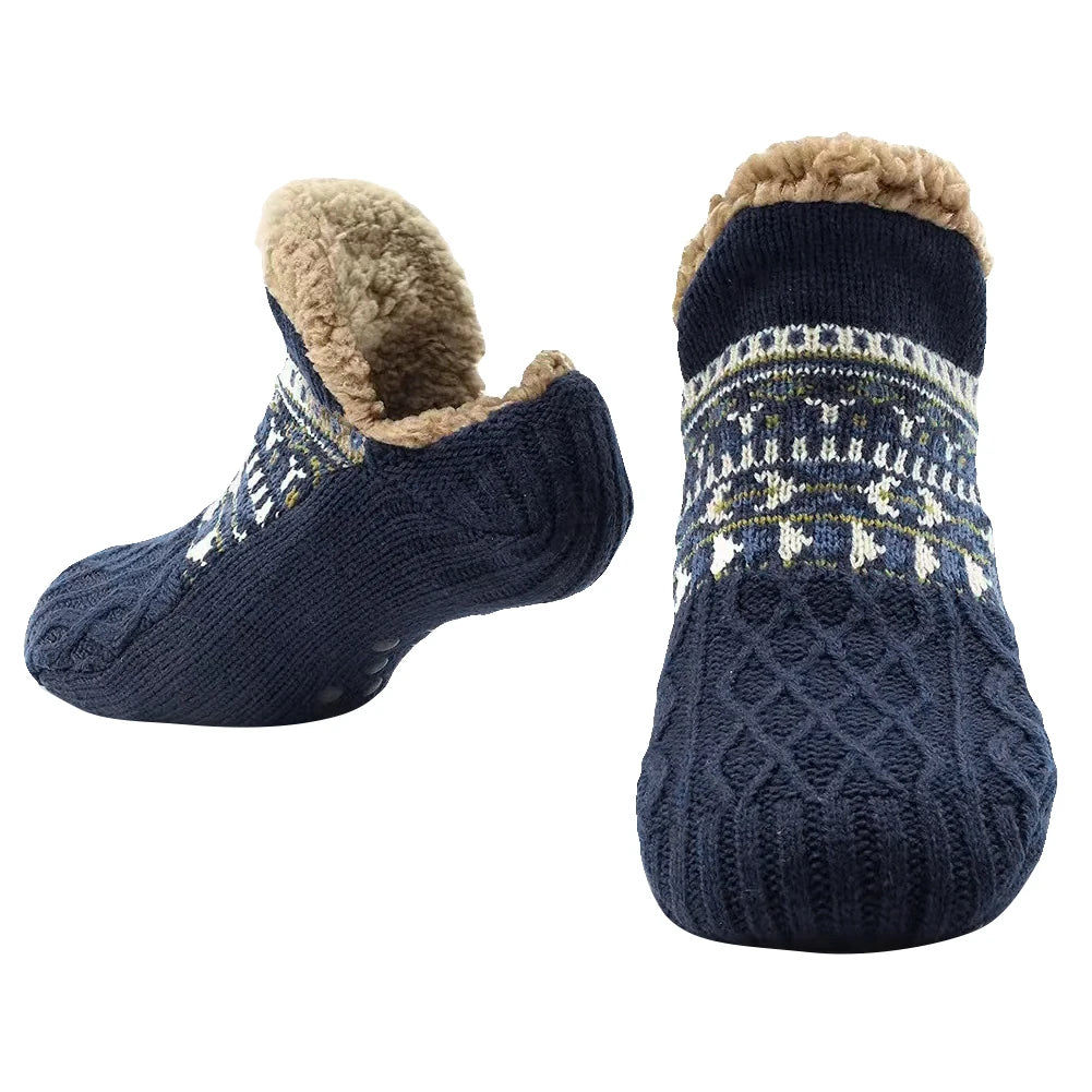 Thickened Floor Socks Women Men Home Slippers Socks Non Slip Knitted Carpet Sock Winter Thermal Sleeping Socks Christmas Gifts