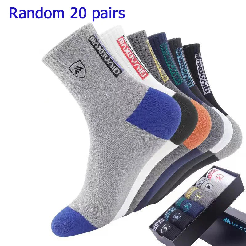 3/5/8/20 pairs of men's and women's Christmas socks, autumn and winter coral fleece casual warm mid tube socks, fashionable