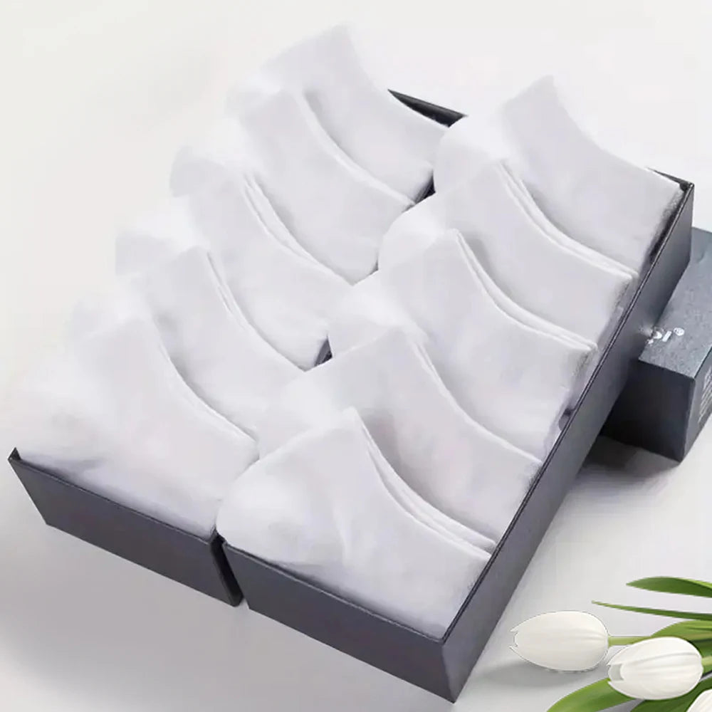 10/20/30/40/50 Pairs Of Breathable Deodorant Men's Low Cut Ankle Socks - Sweat Wicking And Comfortable Summer Wear