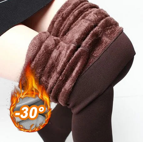 Winter Warm Tights Women's Warm Pants Polar Pants Socks Lined Pants Velvet Tight Effect High Waist Tights