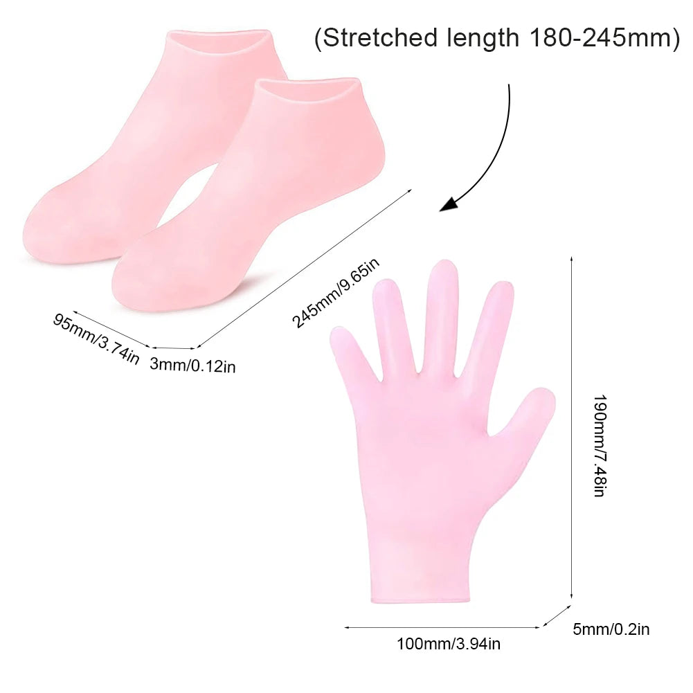 Silicone Socks Moisturizing Gel Socks Exfoliating and Preventing Dryness Spa Foot Care Tool Cracked Dead Skin Remove Protector