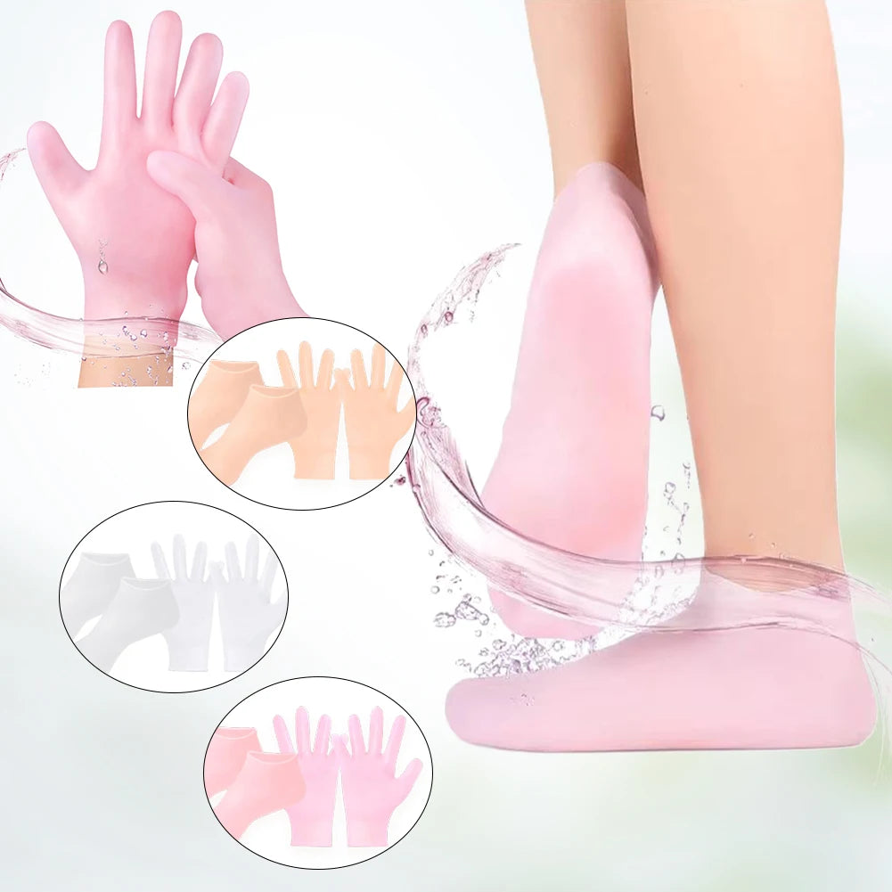 Silicone Socks Moisturizing Gel Socks Exfoliating and Preventing Dryness Spa Foot Care Tool Cracked Dead Skin Remove Protector