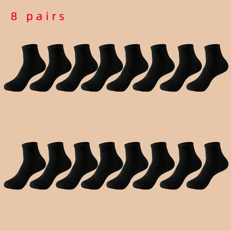 3/5/8/20 pairs of men's and women's Christmas socks, autumn and winter coral fleece casual warm mid tube socks, fashionable